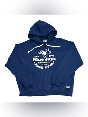 Roots x Toronto Blue Jays Baseball Club Blue Hoodie Sweatshirt Womens 4X